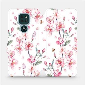 Flipové pouzdro na mobil Motorola Moto G9 Play - M124S Růžové květy (5903516382033)