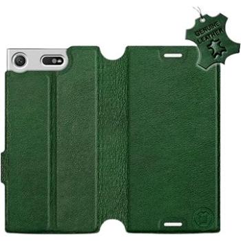 Flip pouzdro na mobil Sony Xperia XZ1 Compact - Zelené - kožené -   Green Leather (5903226527670)