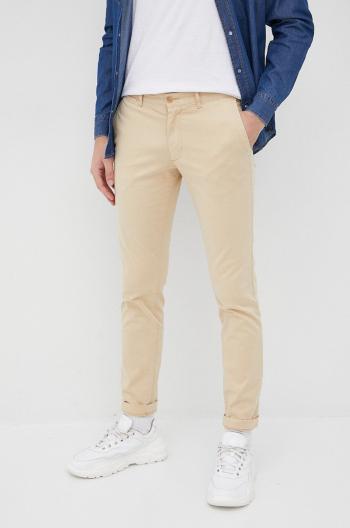 Kalhoty Tommy Hilfiger pánské, průhledná barva, jednoduché