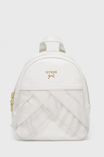Dětský batoh Guess bílá barva, malý, s aplikací