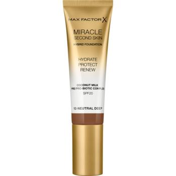 Max Factor Miracle Second Skin hydratační krémový make-up SPF 20 odstín 12 Neutral Deep 30 ml