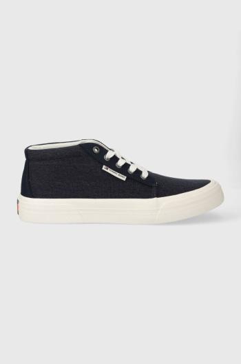 Sneakers boty Tommy Jeans TJM MID CUT CANVAS COLOR tmavomodrá barva, EM0EM01412