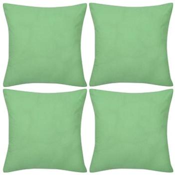 4 jablkově zelené povlaky na polštářky bavlna 40 × 40 cm
