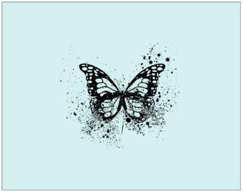 Dárkový balící papír Motýl grunge