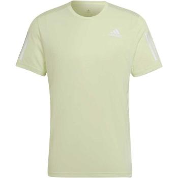 adidas OWN THE RUN TEE Pánské běžecké tričko, světle zelená, velikost L