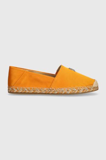 Espadrilky Tommy Hilfiger TH SATIN FLAT ESPADRILLE žlutá barva, FW0FW07881