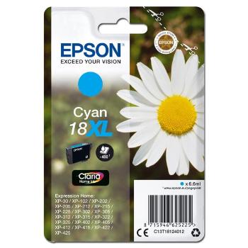 EPSON T1812 (C13T18124012) - originální cartridge, azurová, 6,6ml