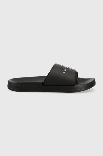 Pantofle Calvin Klein Jeans SLIDE MONOGRAM TPU ML WN dámské, černá barva, YW0YW00585