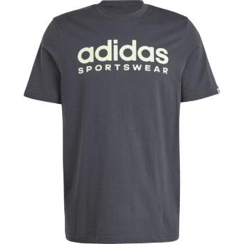 adidas SPORTSWEAR GRAPHIC TEE Pánské triko, tmavě šedá, velikost