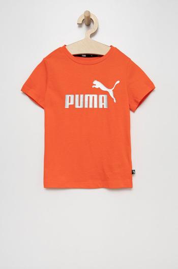Dětské bavlněné tričko Puma 846953 oranžová barva