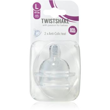 Twistshake Anti-Colic Teat savička na láhev Large 4m+ 2 ks