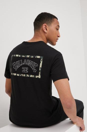 Bavlněné tričko Billabong černá barva, s potiskem