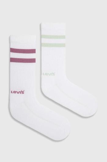 Ponožky Levi's 2-pack bílá barva