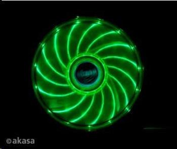 AKASA ventilátor Vegas 120x120x25mm, 1200RPM podsvícený, 15xLED, zelený