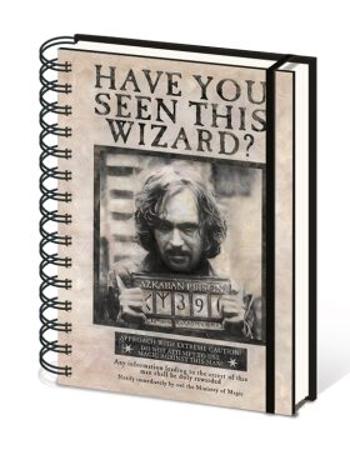 Harry Potter: Zápisník - Sirius Black / A5 kroužkový, linkovaný