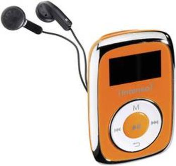 MP3 přehrávač Intenso Music Mover, 8 GB, upevňovací klip, oranžová