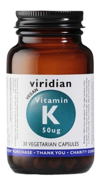 Viridian Vitamin K 50 ug 30 kapslí