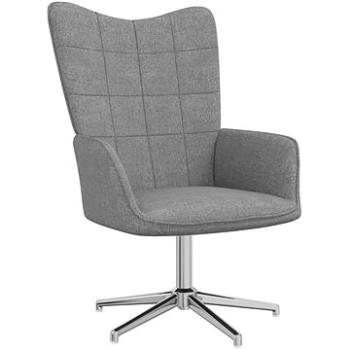 Relaxační židle světle šedá textil, 327985 (327985)