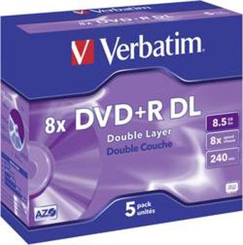 Verbatim DVD+R DL 8,5GB 8X 5 ks JEWELCASE