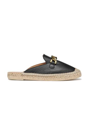 Kožené espadrilky Geox D LAMPEDUSA B černá barva, D36V0B00085C9999