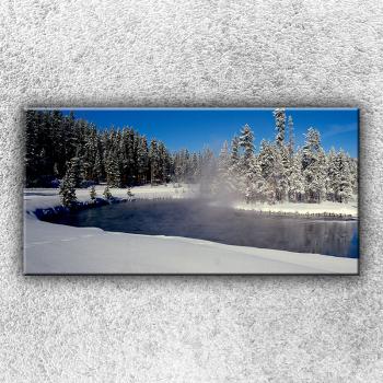 IMPAR Fotografie na plátno Zimní jezero 100x50 cm