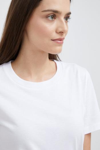 Bavlněné tričko Emporio Armani bílá barva