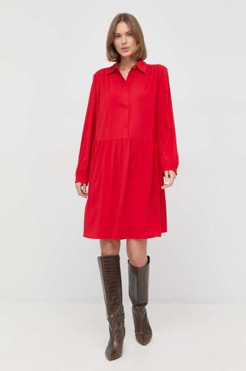 Šaty BOSS červená barva, mini