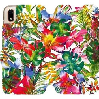 Flipové pouzdro na mobil Huawei Y5 2019 - MG07S Pestrobarevné květy a listy (5903226920419)
