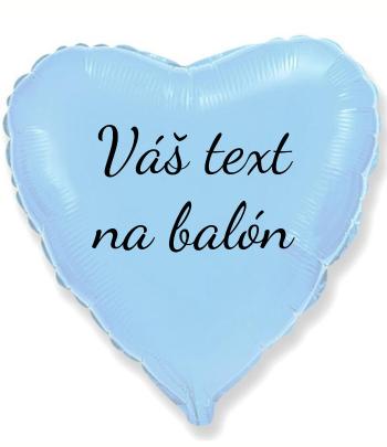 Fóliový balón s textem - Světle modré srdce 45 cm