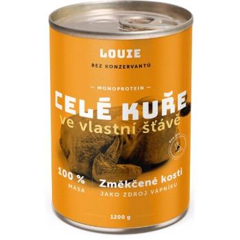 LOUIE Celé kuře 100 % maso 1200 g Psí konzerva, žlutá, velikost