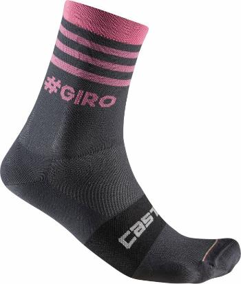 Castelli Giro 13 Stripe Sock Gray/Rosa L/XL Cyklo ponožky