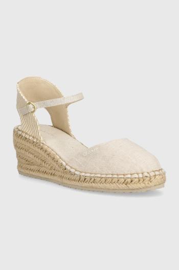 Espadrilky Gant Luliza béžová barva, na klínku, 28568614.G22