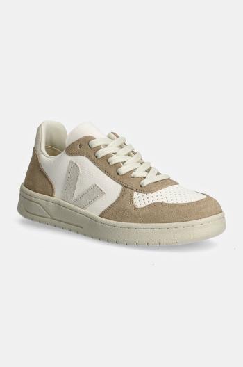 Kožené sneakers boty Veja V-10 béžová barva, VX0503298