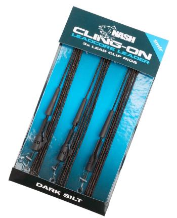 Nash montáž cling-on leadercore lead clip leaders 45lb silt 1m