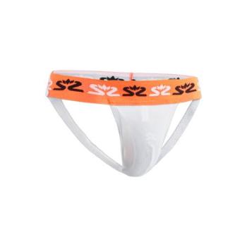 SALMING Jock Strap E-Series White/Orange, Senior, Univerzální