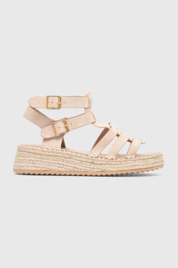 Espadrilky Answear Lab béžová barva, na platformě