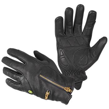 Dámské kožené moto rukavice W-TEC Perchta Barva černá, Velikost XS