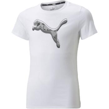 Puma ALPHA TEE G Dívčí triko, bílá, velikost 140