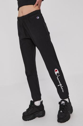 Kalhoty Champion 111578. dámské, černá barva, s aplikací