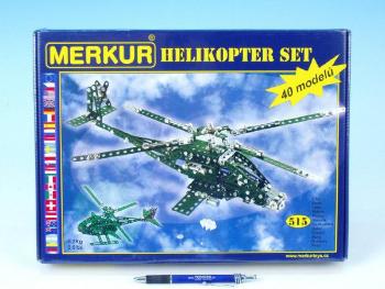 MERKUR Helikopter Set modelů v krabici 36x27x5,5cm