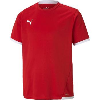 Puma TEAM LIGA JERSEY JR Juniorské fotbalové triko, červená, velikost 152