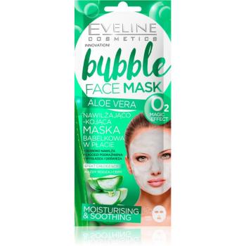 Eveline Cosmetics Bubble Mask Aloe Vera zklidňující a hydratační maska s aloe vera 1 ks
