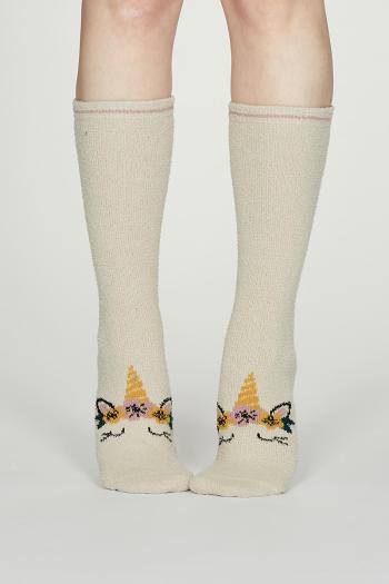 Béžové vzorované ponožky Rebecca Fuzzy Socks