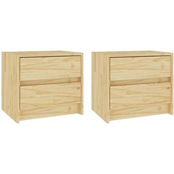 SHUMEE Noční stolky 2 ks 40 × 30,5 × 35,5 cm masivní borové dřevo, 808074 (808074)