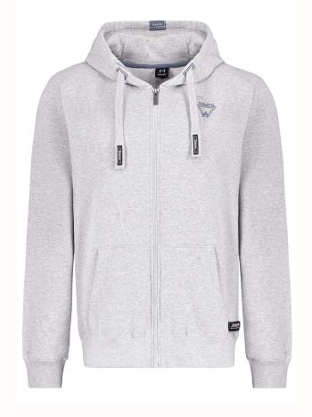 SVĚTLE ŠEDÁ MIKINA NA ZIP H10600C21242C-LIGHT GREY Velikost: 2XL