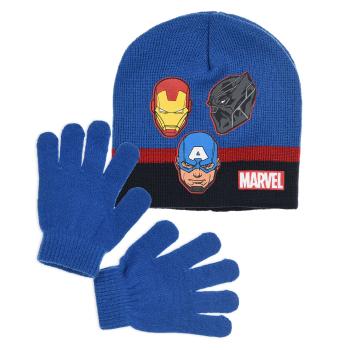 Chlapecká čepice a rukavice AVENGERS modrá Velikost: 52 cm