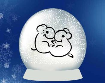 Sněhové těžítko Myšky