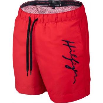 Tommy Hilfiger LOGO-S-MEDIUM DRAWSTRING Pánské plavecké šortky, červená, velikost XXL