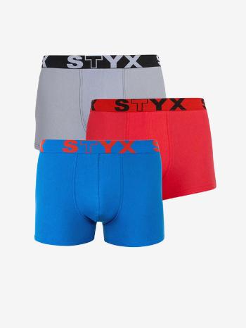 Styx Boxerky 3 ks Modrá