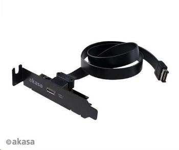 AKASA adaptér MB interní, USB 3.1, PCI závorka s Type-C konektorem, nízký profil 8cm, 50 cm